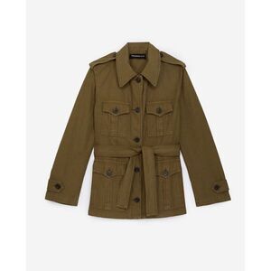 The Kooples Paris Jeans Olive Green Military jacket‎ Cotton Women’s 3 Large